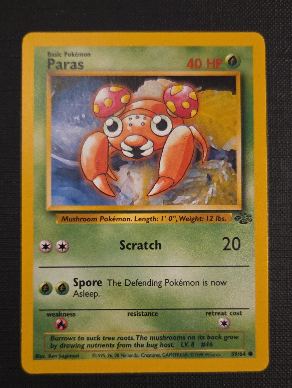PARAS Pokemon Jungle Set (1999) Trading Card (59/64)